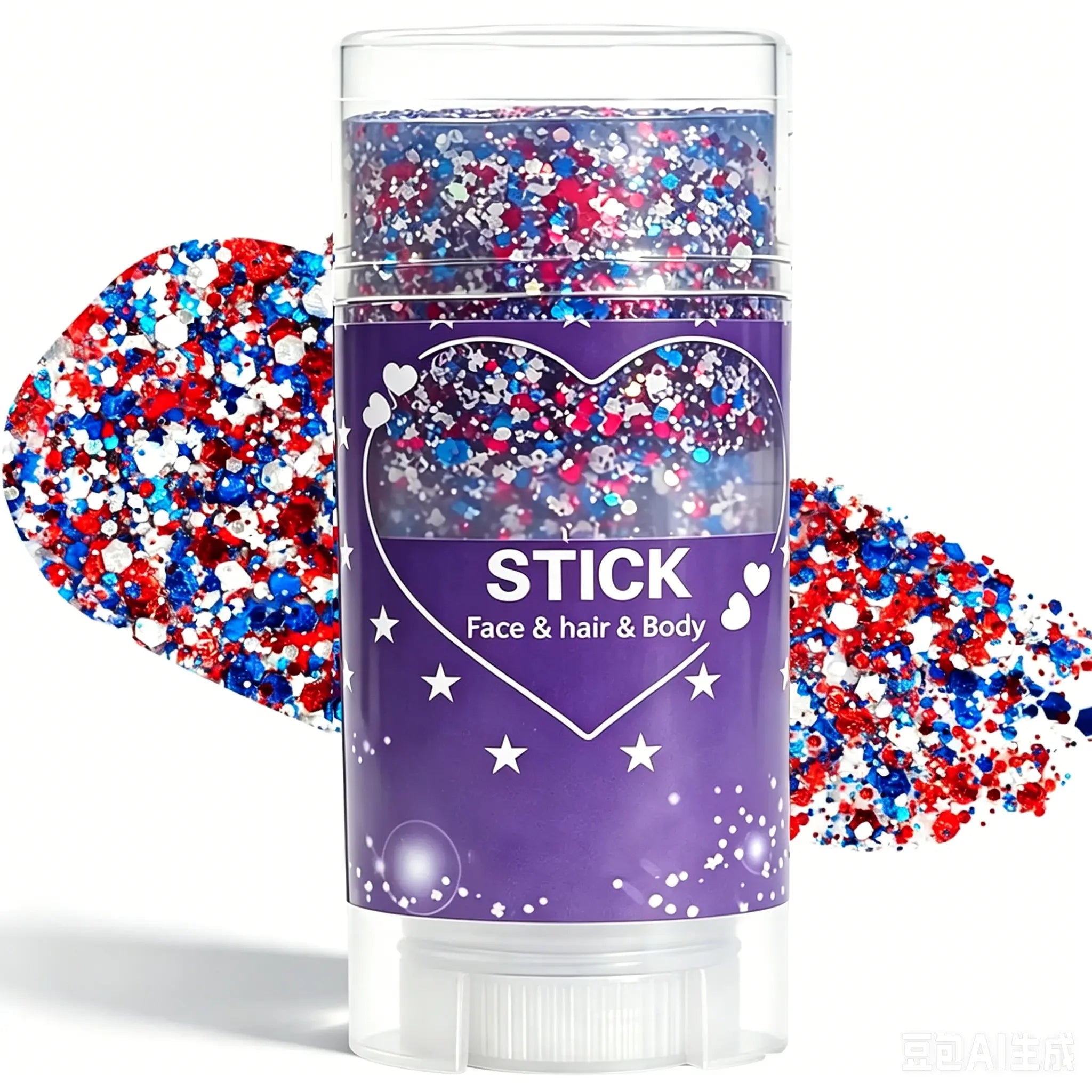4Th of July Glitter Stick, Body & Hair Sparkle for Independence Day Parties, Festivals & Fun Holiday Looks