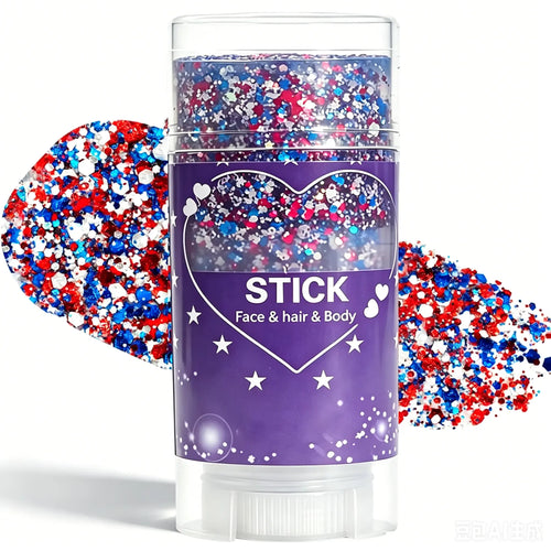 4Th of July Glitter Stick, Body & Hair Sparkle for Independence Day Parties, Festivals & Fun Holiday Looks