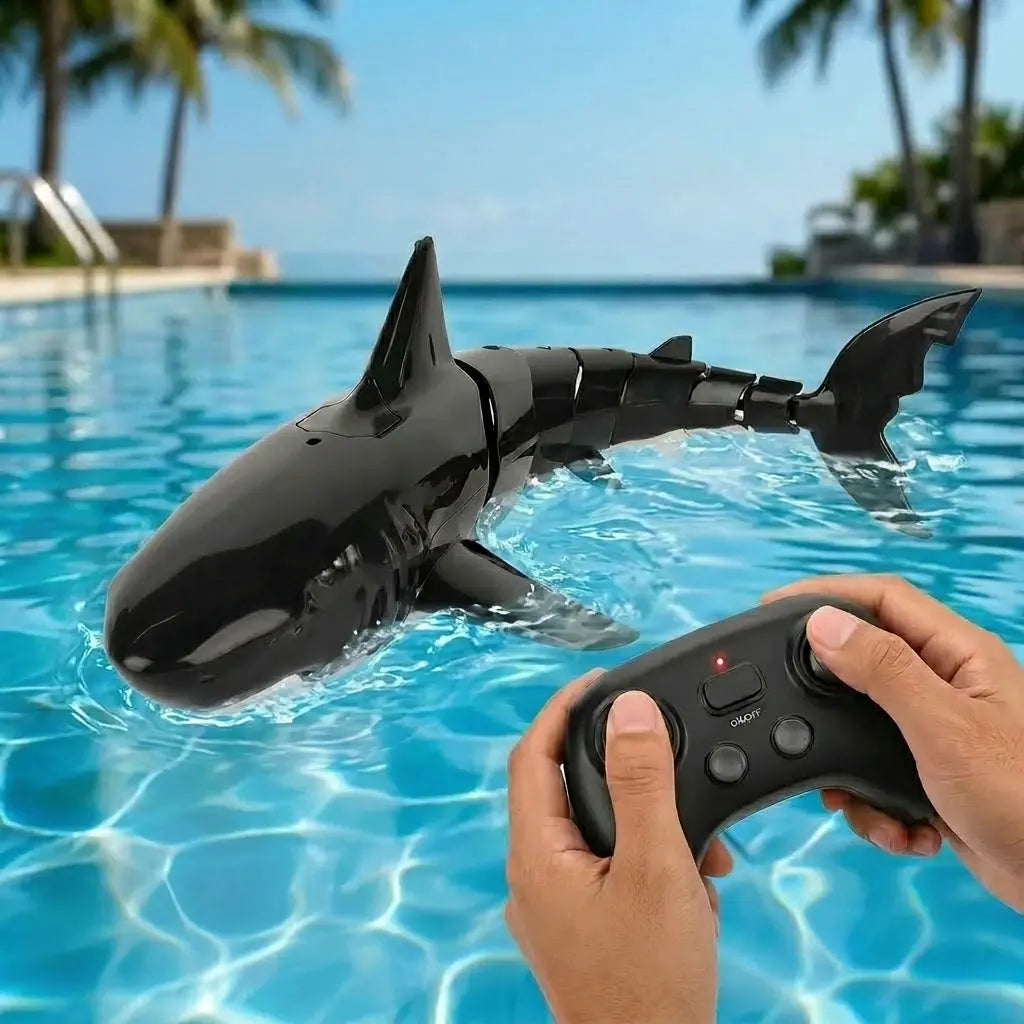 Remote Control Mosasaurus Shark Toys for Boys Kids, 1:18 Scale High Simulation Shark for Pool, 2.4Ghz Electric RC Shark Boat Fish Toys with Light & Spray, Toy Shark Gifts for 6 7 8 9 Year Olds Kid Boys Men Girls