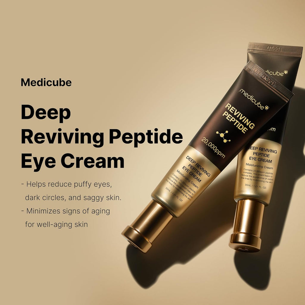 Eye Serum with Deep Reviving Peptide | Eye Treatment Serum with Multi Peptides, Niacinamide & Squalane | Reduces Signs of Aging and Fine Lines | Korean Skincare, 1.01 Fl.Oz