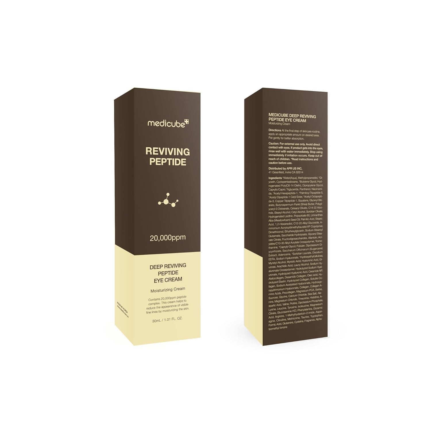 Eye Serum with Deep Reviving Peptide | Eye Treatment Serum with Multi Peptides, Niacinamide & Squalane | Reduces Signs of Aging and Fine Lines | Korean Skincare, 1.01 Fl.Oz