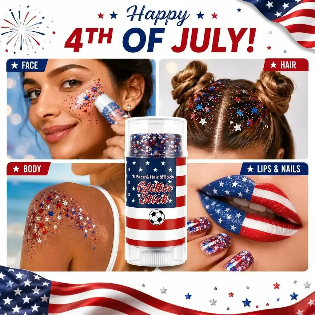 4Th of July Glitter Stick, Body & Hair Sparkle for Independence Day Parties, Festivals & Fun Holiday Looks