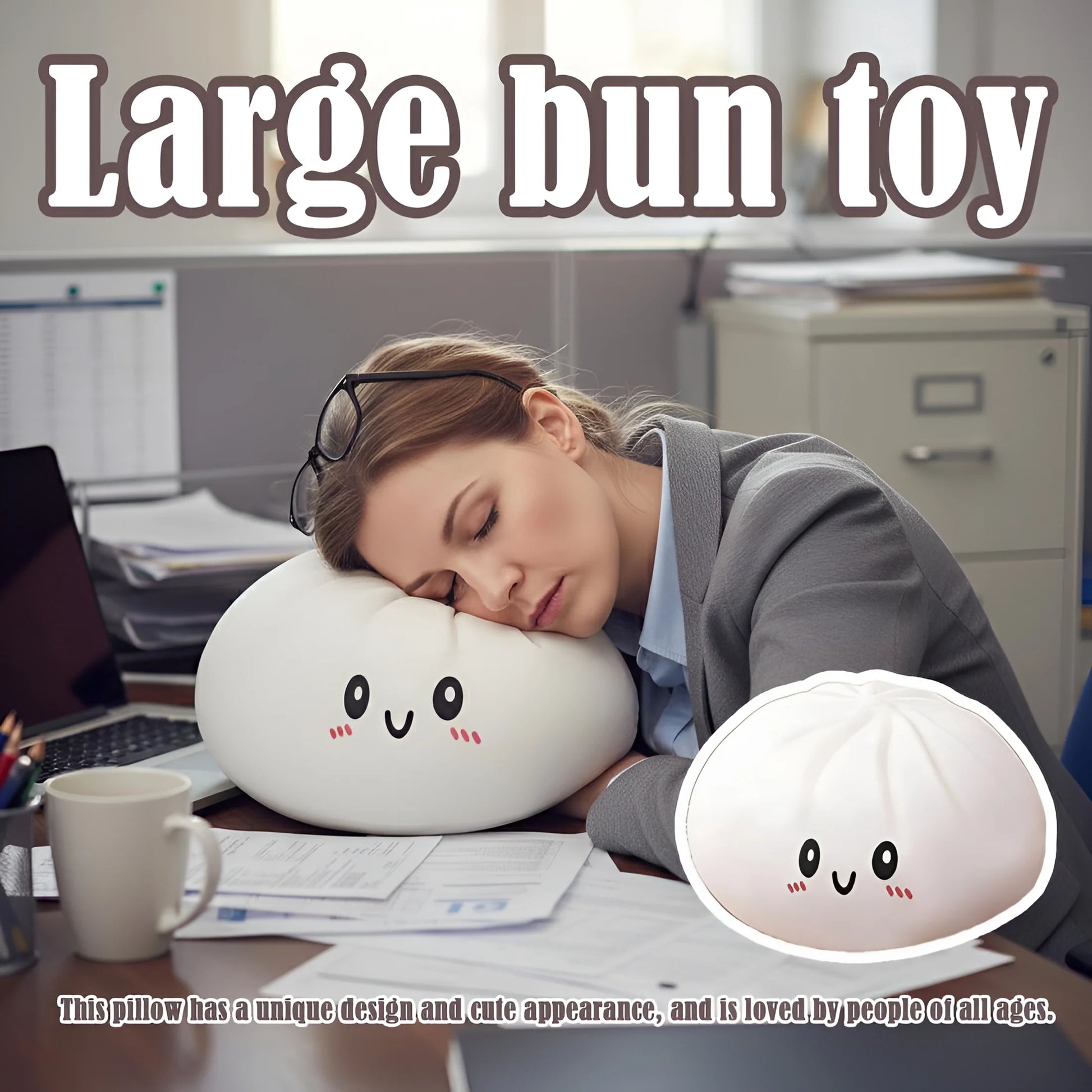 Giant Dumpling Squeeze without Steamer Box,Jumbo Dumpling Squeeze Toys,Jumbo Dumplings Stress Ball,Large Decompression Squeeze Toys,For Anxiety Relief