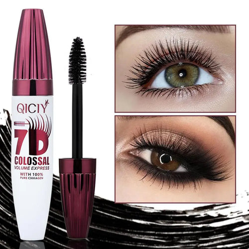 7D Waterproof Mascara - 24H Extreme Volume & Curl, Smudge-Resistant Lift for Natural False Lash Effect