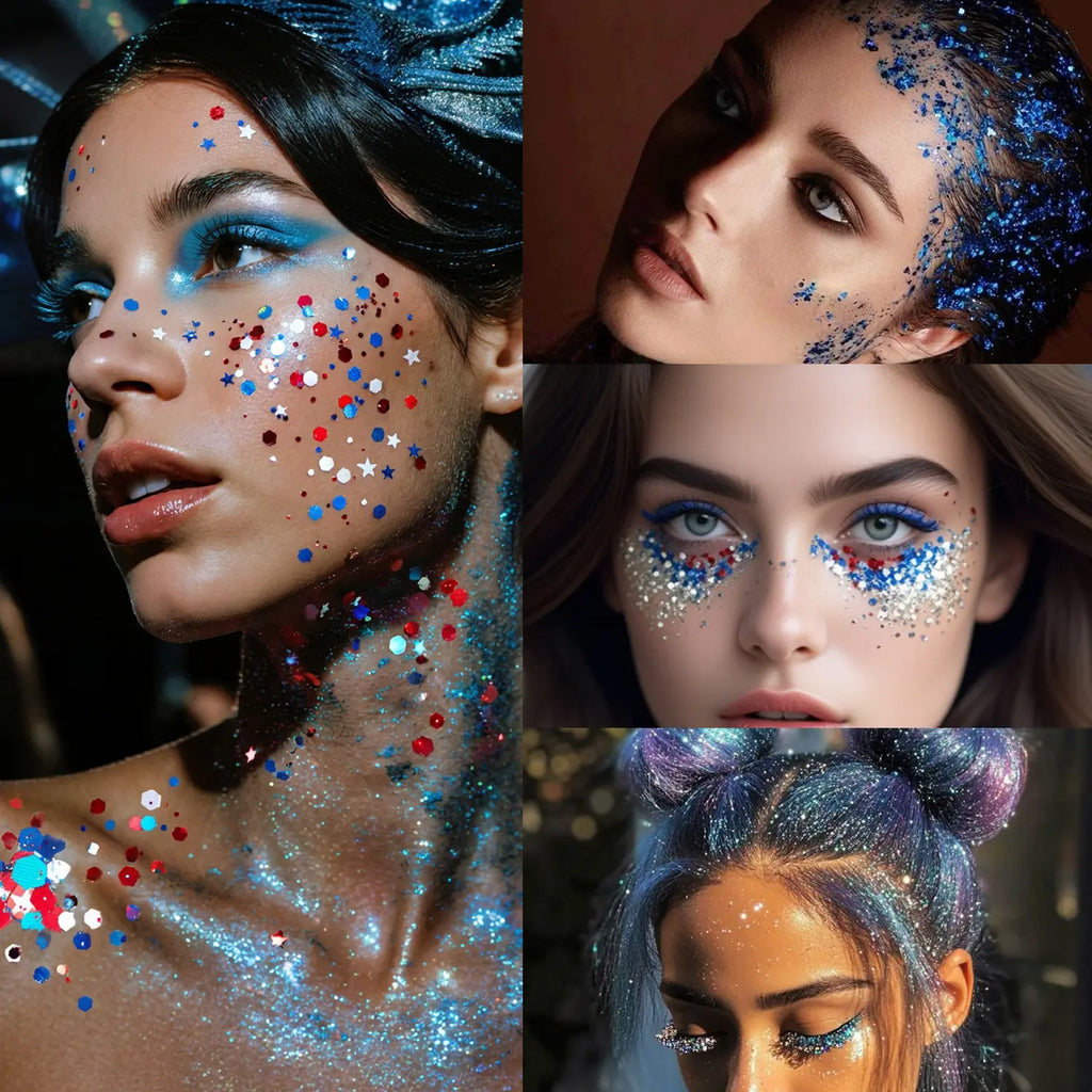 4Th of July Glitter Stick, Body & Hair Sparkle for Independence Day Parties, Festivals & Fun Holiday Looks