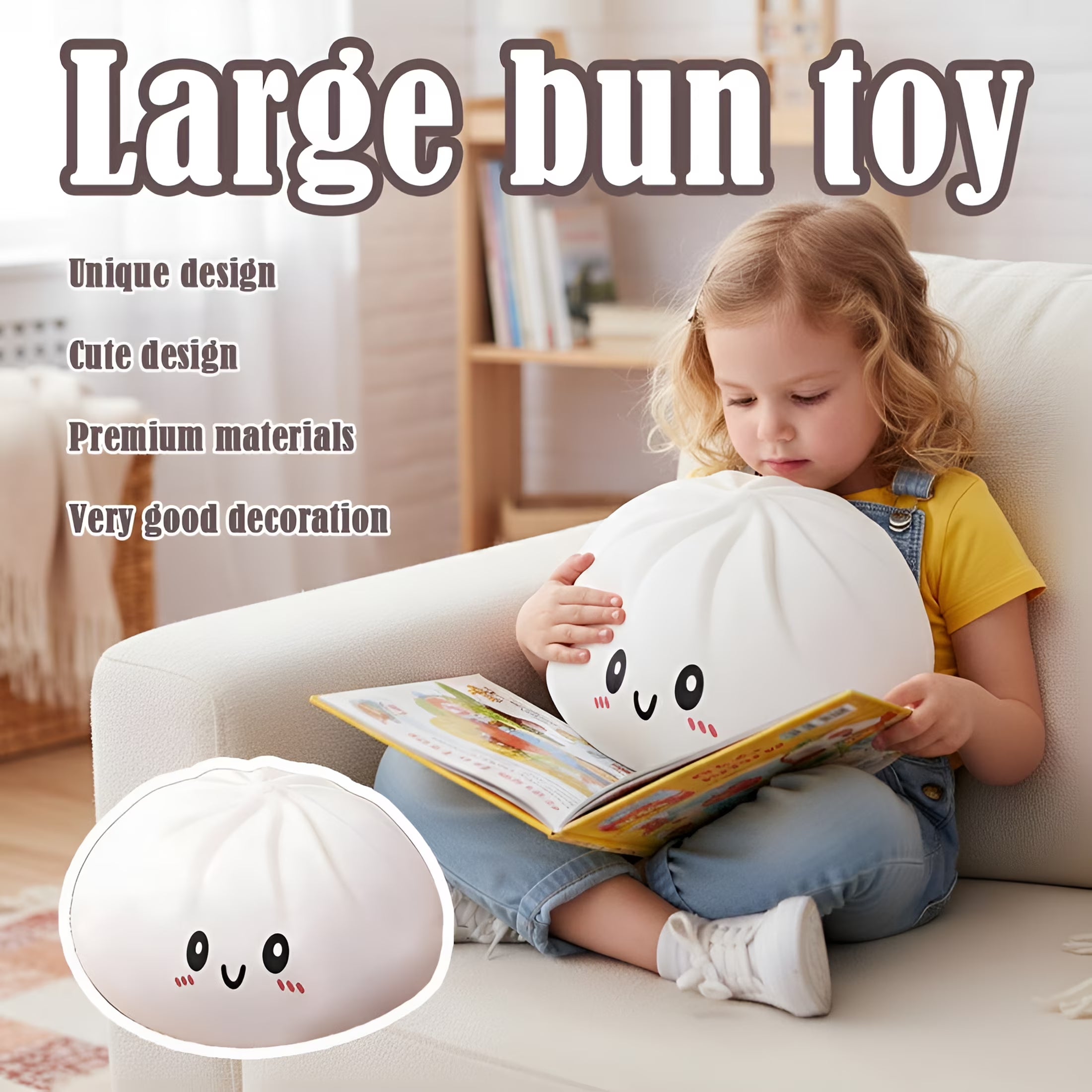 Giant Dumpling Squeeze without Steamer Box,Jumbo Dumpling Squeeze Toys,Jumbo Dumplings Stress Ball,Large Decompression Squeeze Toys,For Anxiety Relief