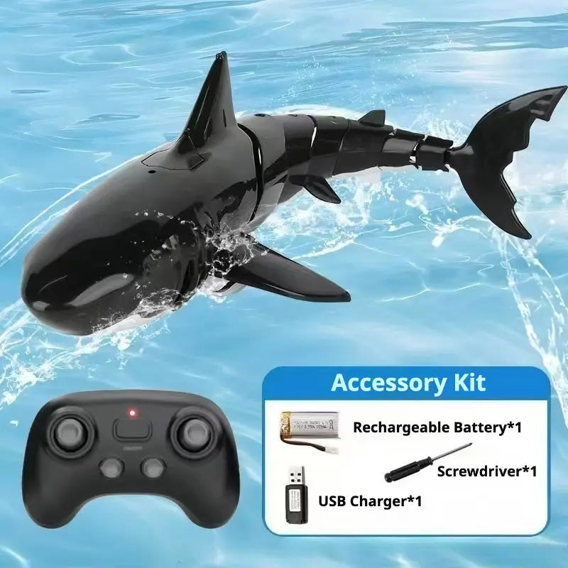 Remote Control Mosasaurus Shark Toys for Boys Kids, 1:18 Scale High Simulation Shark for Pool, 2.4Ghz Electric RC Shark Boat Fish Toys with Light & Spray, Toy Shark Gifts for 6 7 8 9 Year Olds Kid Boys Men Girls