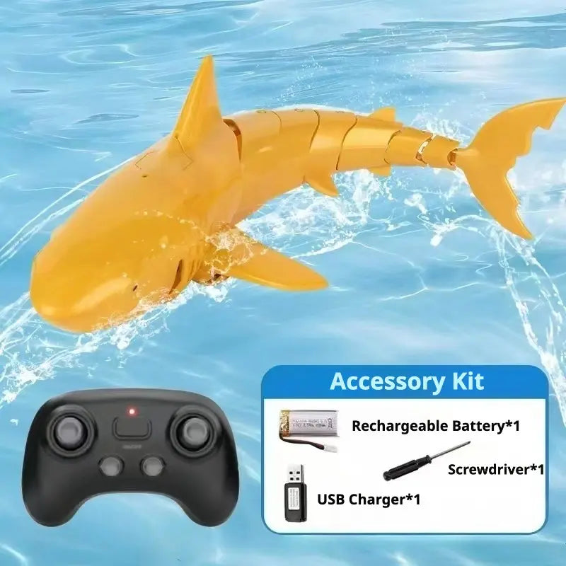 Remote Control Mosasaurus Shark Toys for Boys Kids, 1:18 Scale High Simulation Shark for Pool, 2.4Ghz Electric RC Shark Boat Fish Toys with Light & Spray, Toy Shark Gifts for 6 7 8 9 Year Olds Kid Boys Men Girls