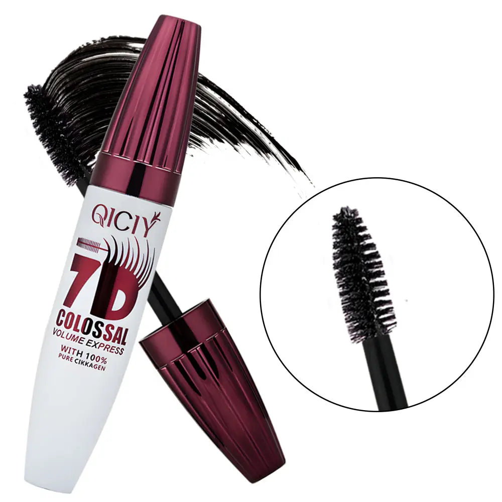 7D Waterproof Mascara - 24H Extreme Volume & Curl, Smudge-Resistant Lift for Natural False Lash Effect