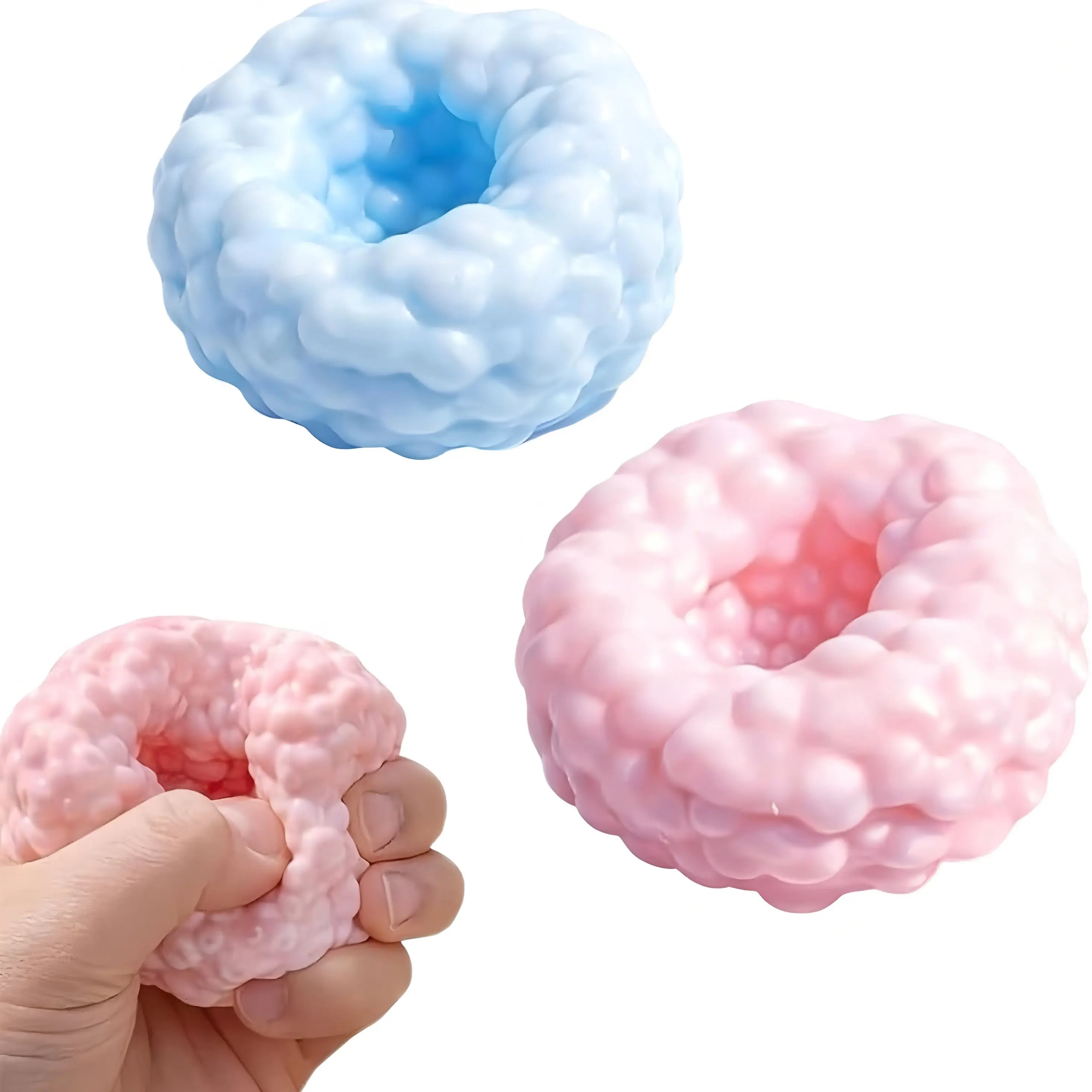 Crunchy Beaded Squishy Stress Ball, ASMR Smoothie Squeeze Toy, Anxiety Relief Fidget Toy for Adults & Kids, Party Favors Employee Gifts