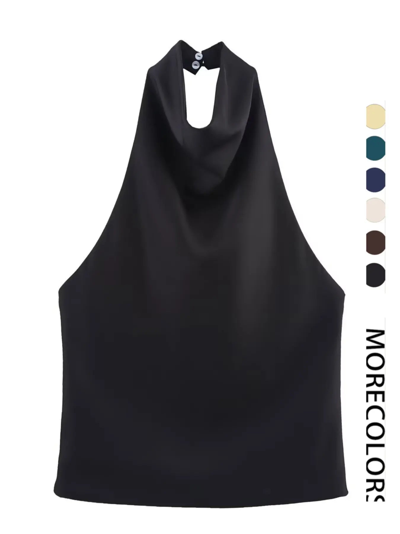 Women'S Fashion Halter Satin Solid Tank Top, Sexy Backless Bodycon Party Vest, Summer Holiday Trendy Y2K Fit Women'S Top, Womenswear