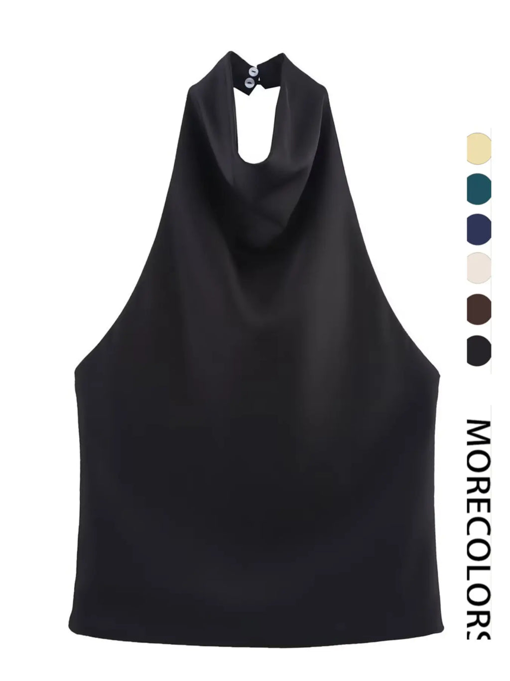 Women'S Fashion Halter Satin Solid Tank Top, Sexy Backless Bodycon Party Vest, Summer Holiday Trendy Y2K Fit Women'S Top, Womenswear