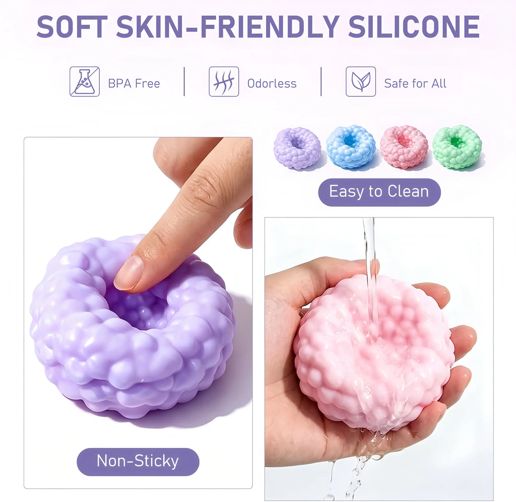 Crunchy Beaded Squishy Stress Ball, ASMR Smoothie Squeeze Toy, Anxiety Relief Fidget Toy for Adults & Kids, Party Favors Employee Gifts