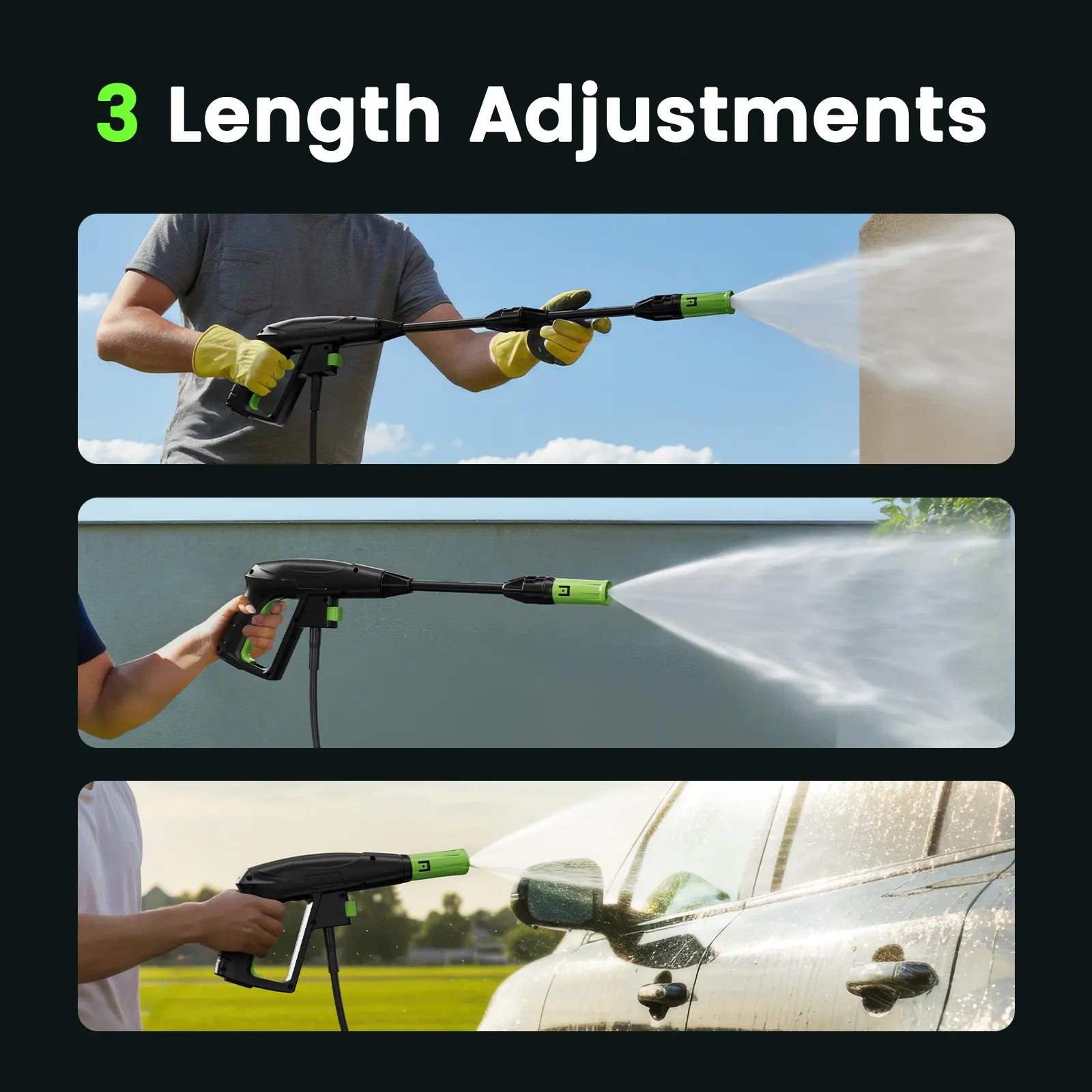 2.6 GPM 2600PSI Electric Pressure Washer with Foam Cannon for Cleaning Cars , Driveways, Decks, Fences, Patios & Outdoor Cleaning, 3 Wand Lengths 1600W Portable Pressure Cleaner Fathersdaygift