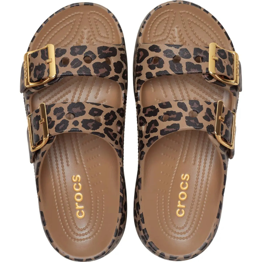 Crocs Women'S Saturday Metallic Buckle Platform Sandals