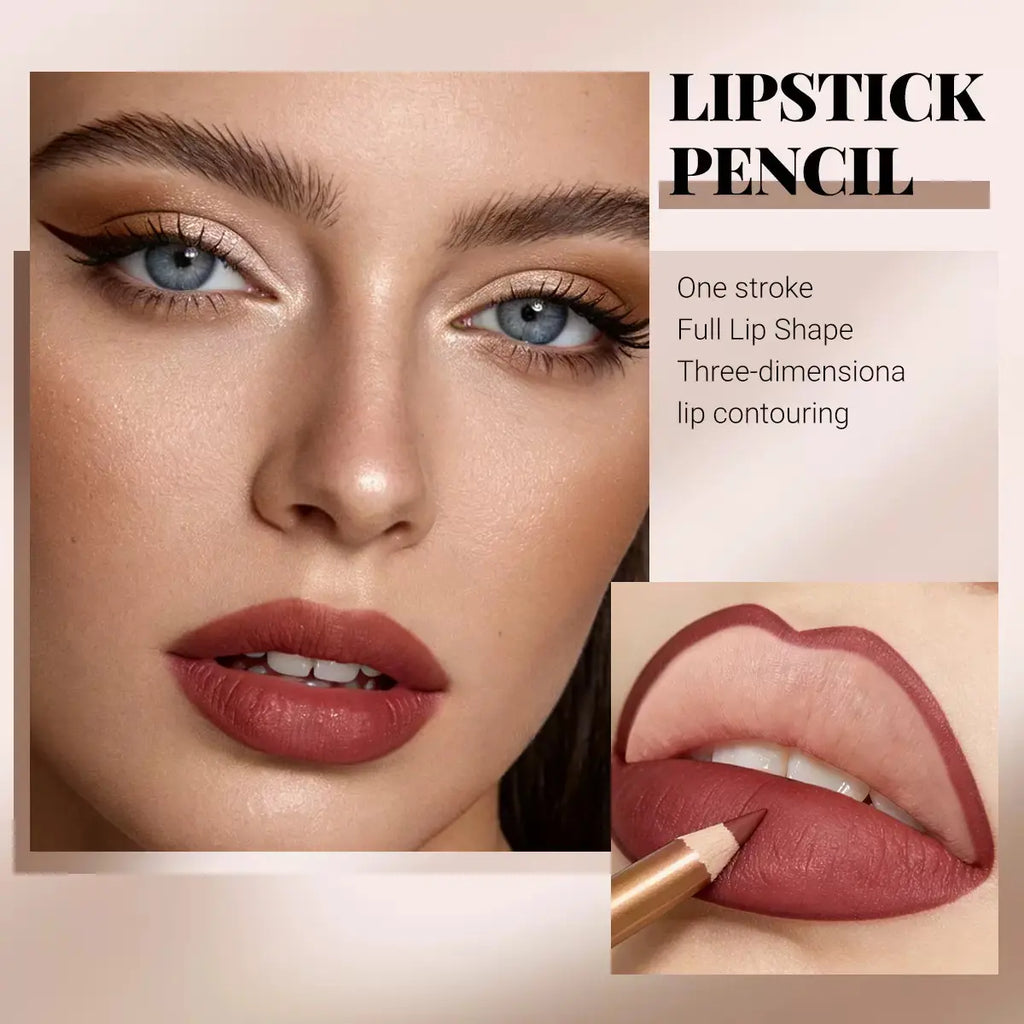 Easy Coloring Lip Liner Pencil Set, 12Pcs/Box Matte Lip Liners, Long-Lasting Matte Lipliner for All Occasions, Lip Makeup Cosmetic Kit, Lip Product