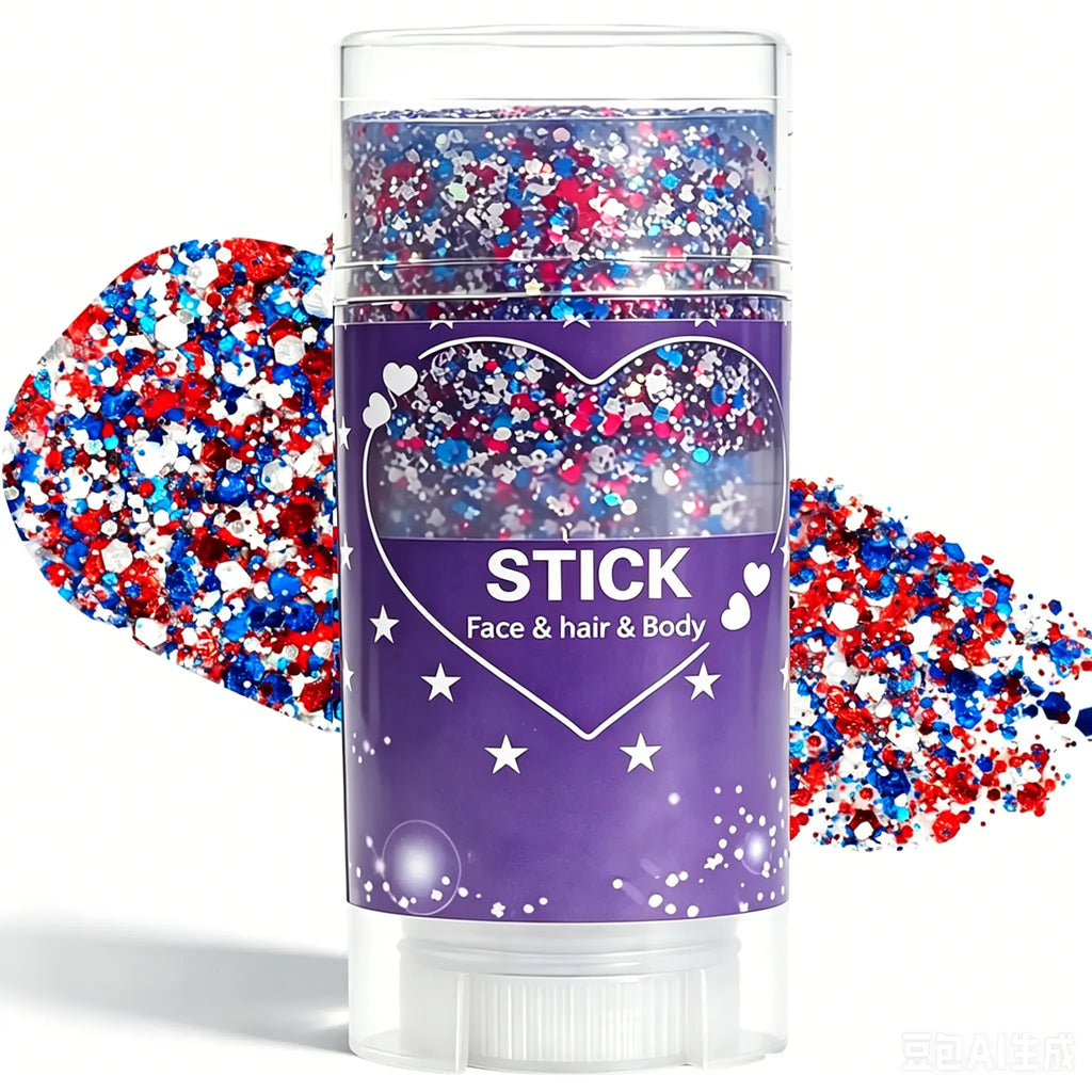 4Th of July Glitter Stick, Body & Hair Sparkle for Independence Day Parties, Festivals & Fun Holiday Looks