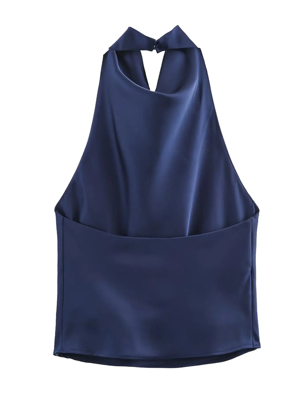 Women'S Fashion Halter Satin Solid Tank Top, Sexy Backless Bodycon Party Vest, Summer Holiday Trendy Y2K Fit Women'S Top, Womenswear