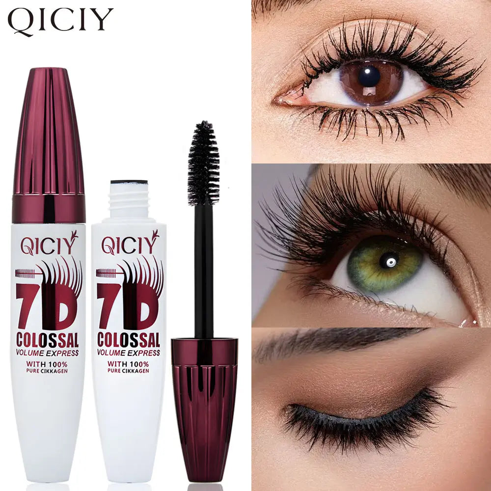7D Waterproof Mascara - 24H Extreme Volume & Curl, Smudge-Resistant Lift for Natural False Lash Effect