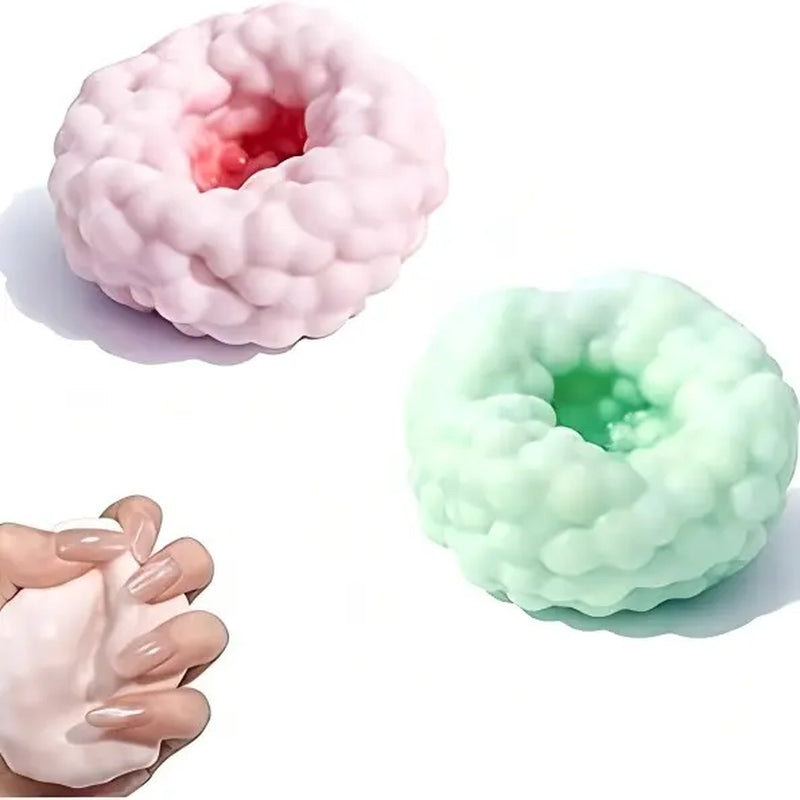 Crunchy Beaded Squishy Stress Ball, ASMR Smoothie Squeeze Toy, Anxiety Relief Fidget Toy for Adults & Kids, Party Favors Employee Gifts