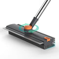 360° Rotating Floor Scrub Brush with Long Handle, 3-In-1 Scrubber & Squeegee for Bathroom, Tile, Shower, Garage and Outdoor Cleaning