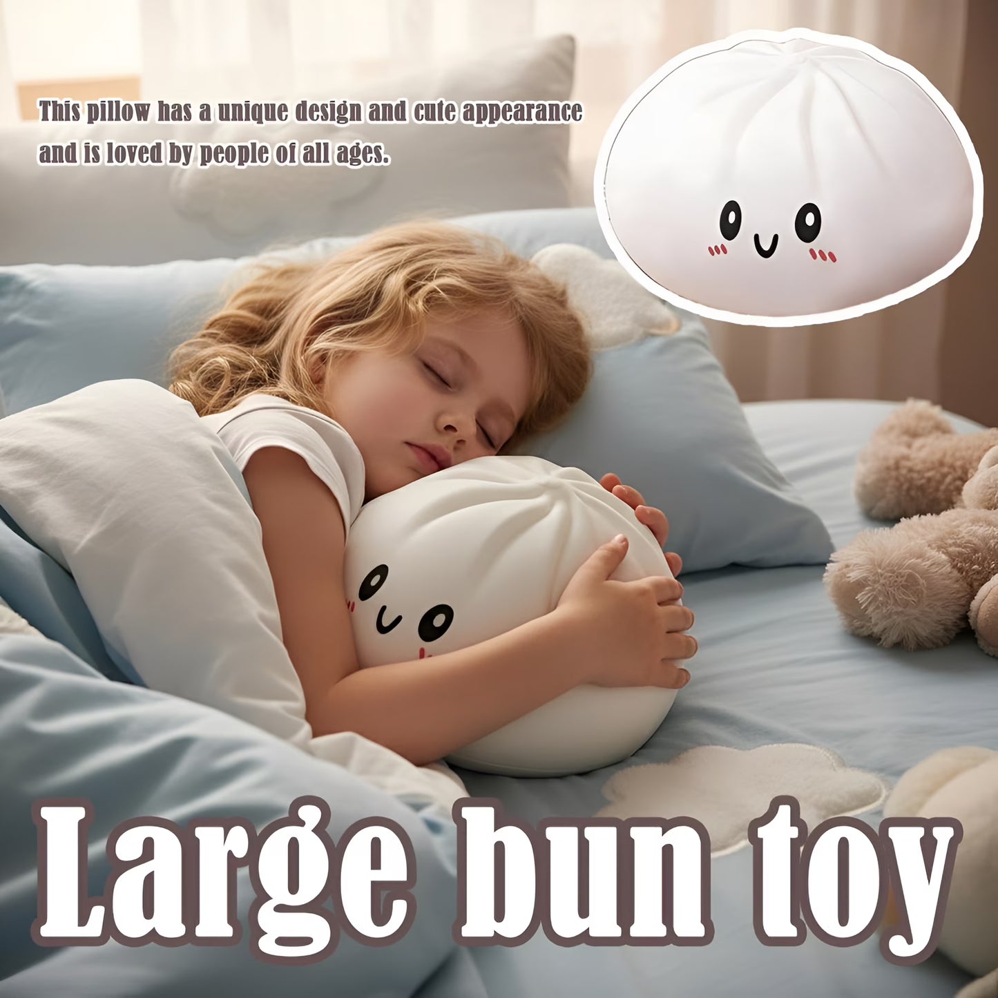 Giant Dumpling Squeeze without Steamer Box,Jumbo Dumpling Squeeze Toys,Jumbo Dumplings Stress Ball,Large Decompression Squeeze Toys,For Anxiety Relief