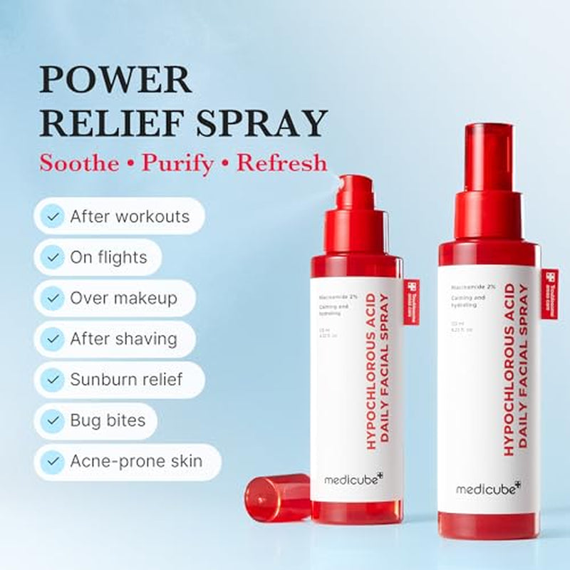 Calming & Barrier Comfort Duo: 3H Daily Relief Cream and Hypochlorous Acid Power Soothing Spray | Daily Soothing & Post-Care Hydration Routine