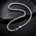 Hot 925 Silver 5Mm Faucet Chain 20-24Inch Necklace for Men Women Fashion Party Wedding Accessories Elegant Gift for Everyday Wear