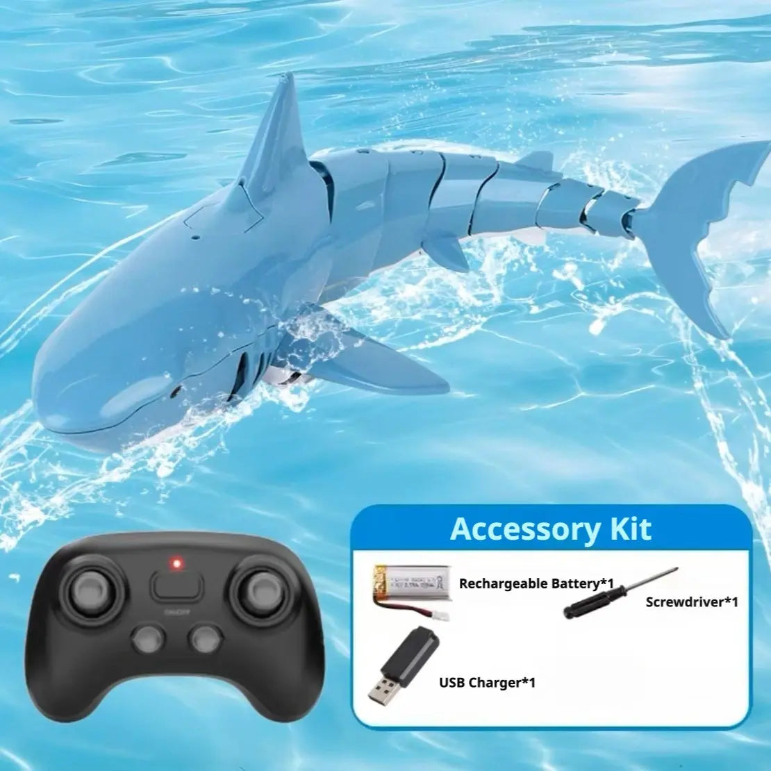 Remote Control Mosasaurus Shark Toys for Boys Kids, 1:18 Scale High Simulation Shark for Pool, 2.4Ghz Electric RC Shark Boat Fish Toys with Light & Spray, Toy Shark Gifts for 6 7 8 9 Year Olds Kid Boys Men Girls